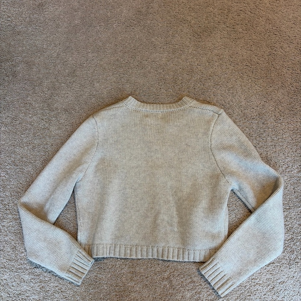 Dissh Foster Chalk Beige Wool Blend Cardigan Sweater Button Down Size Medium - Picture 5 of 7